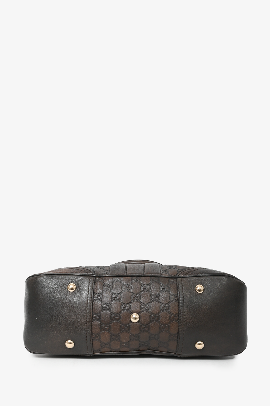 Gucci Brown Leather 'Guccissima' Medium Top Handle Bag