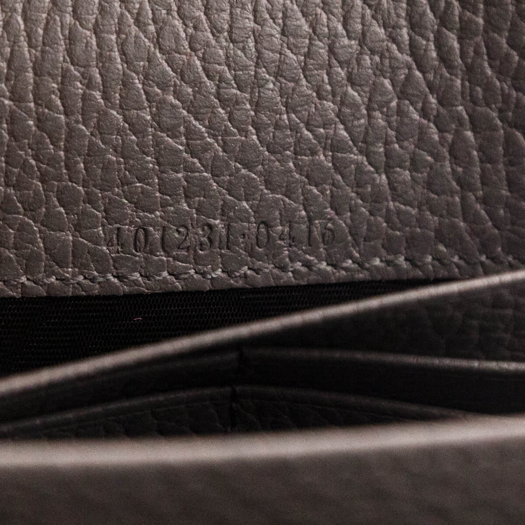 Gucci Grey Dollar Calfskin Mini Dionysus Chain Wallet