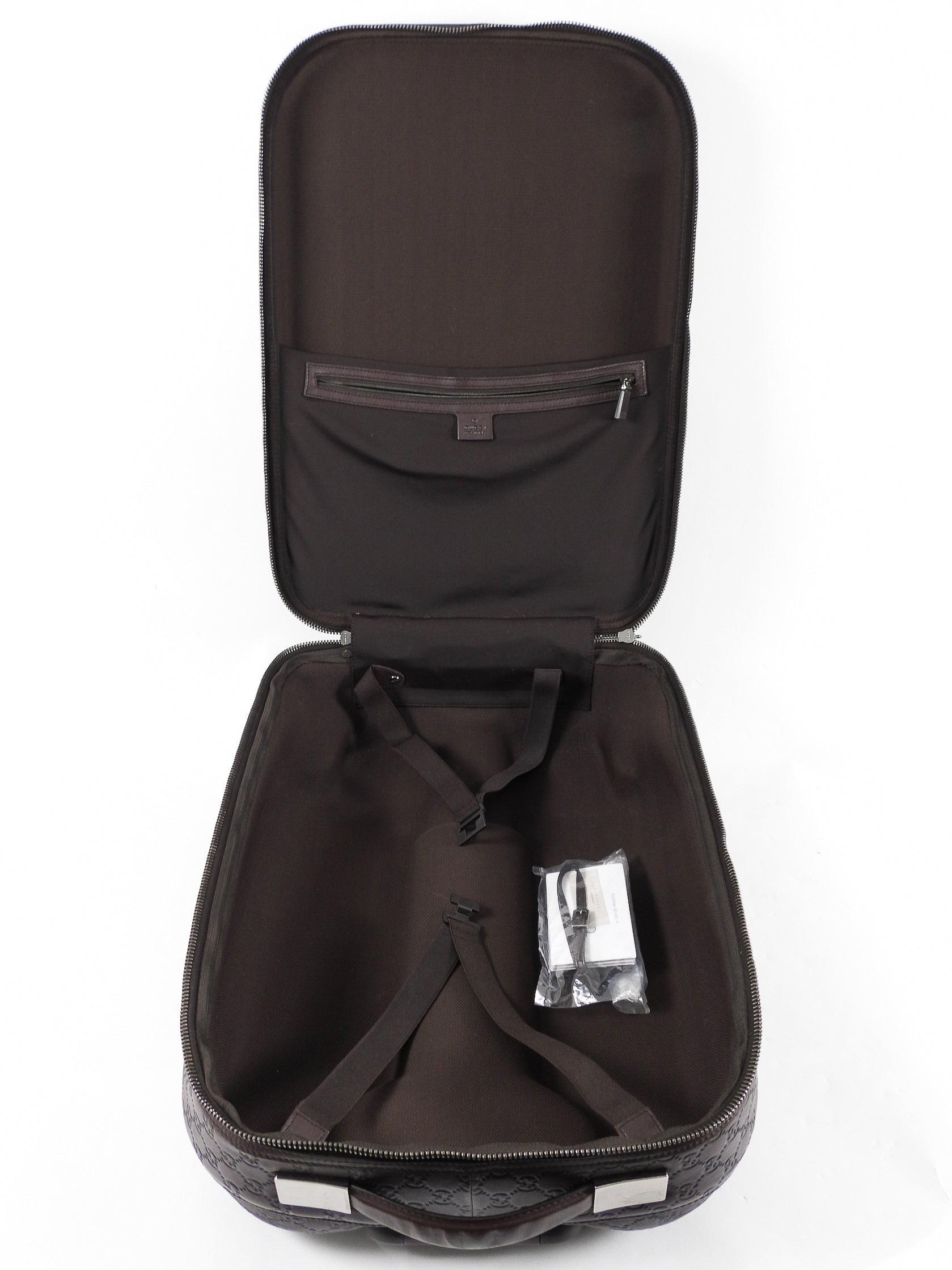 Gucci Guccissima Brown Monogram Rolling Luggage