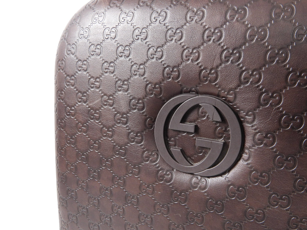 Gucci Guccissima Brown Monogram Rolling Luggage