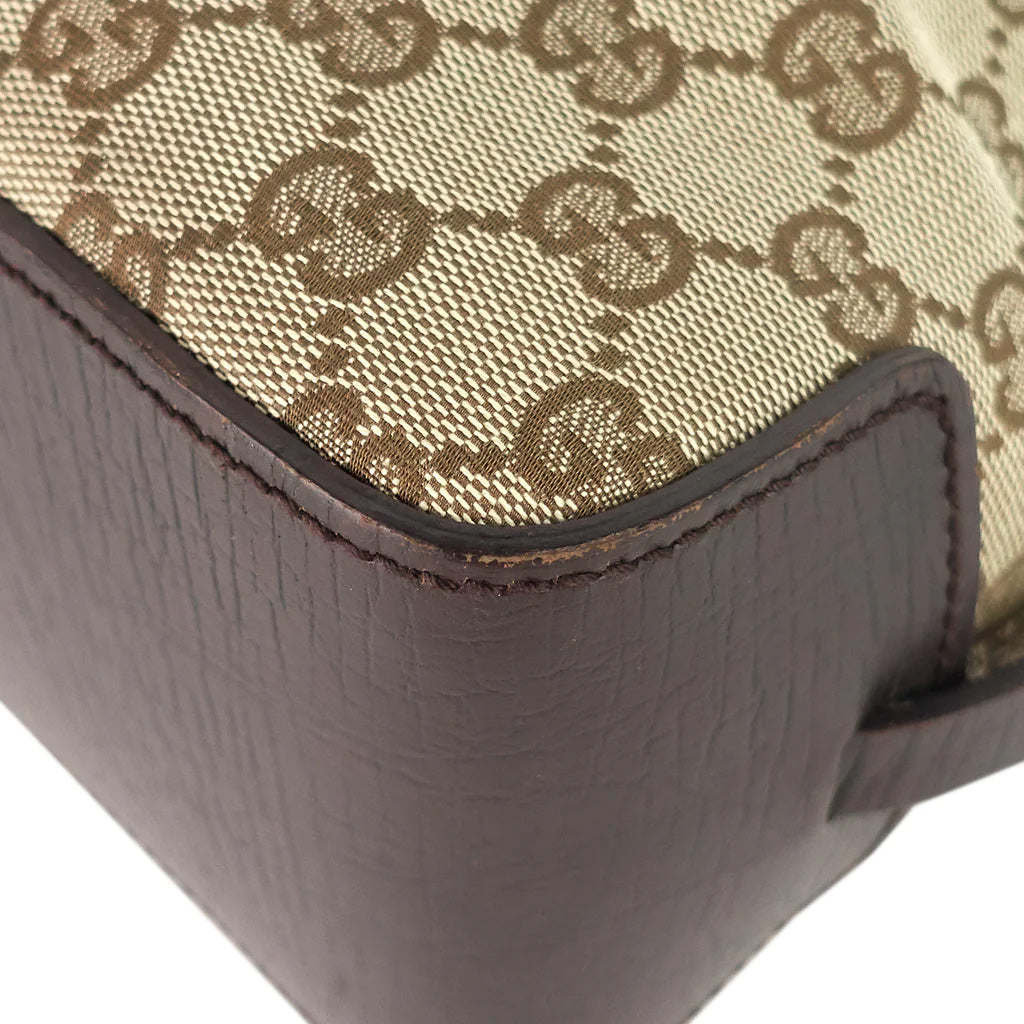 Gucci Monogram Canvas Buckle Detail Tote Bag