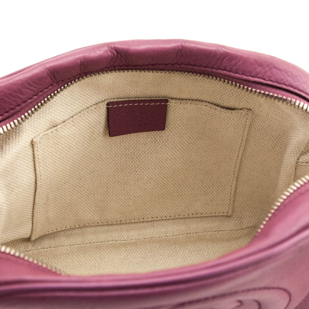 Gucci Peonia Pebbled Calfskin Soho Disco Crossbody