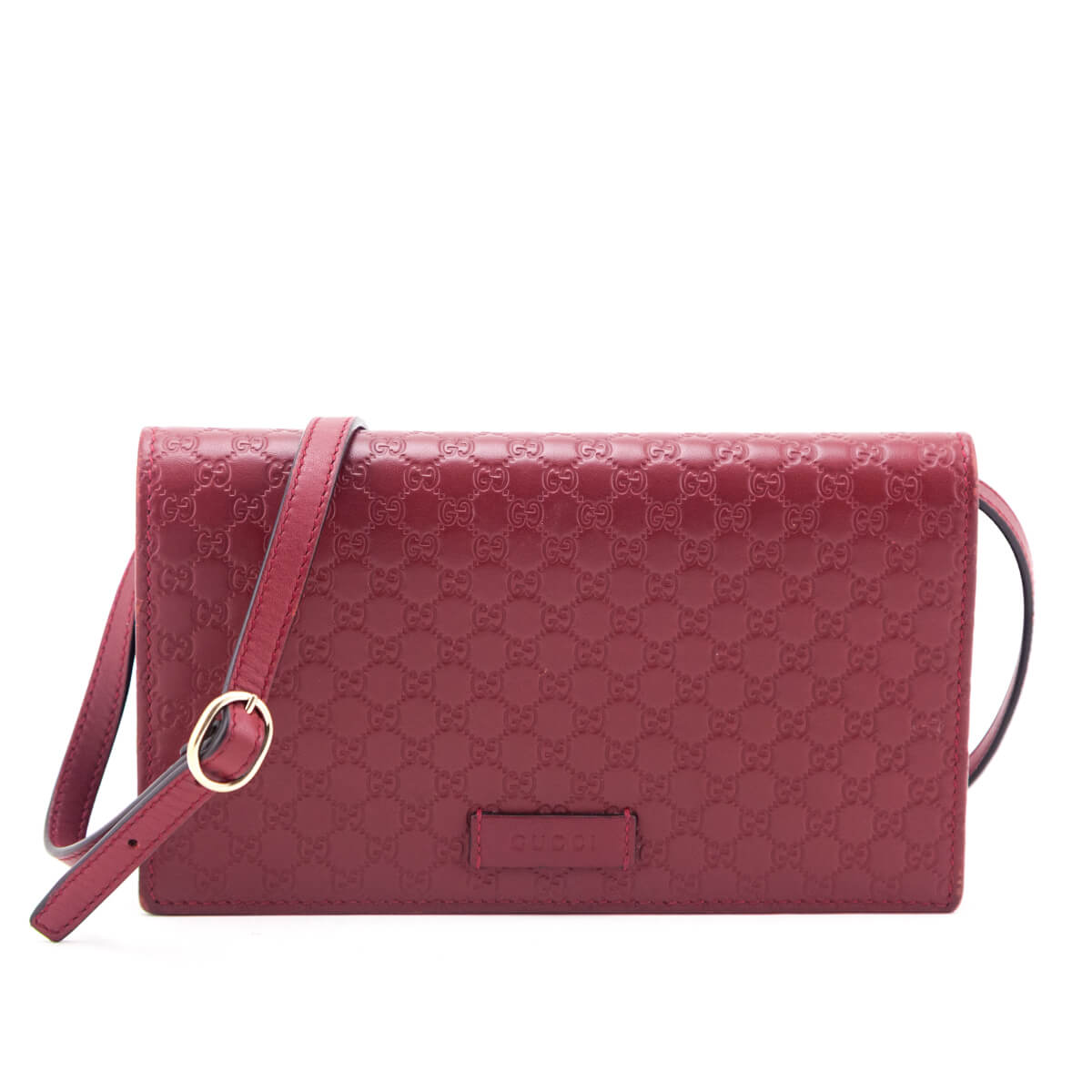 Gucci Red Microguccissima Crossbody Wallet