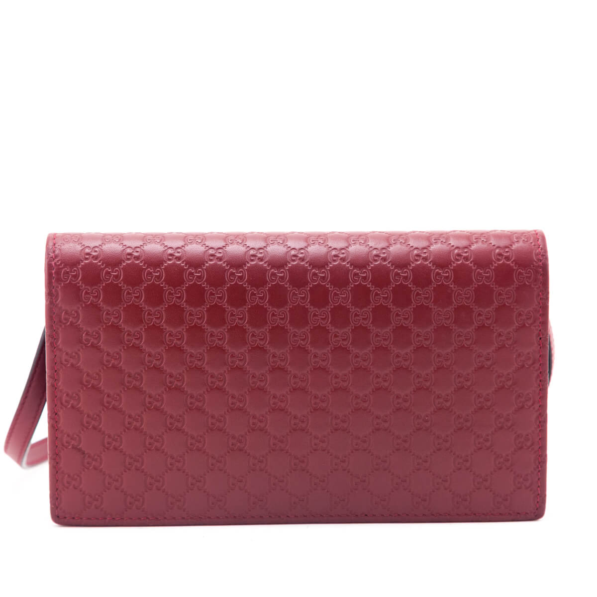 Gucci Red Microguccissima Crossbody Wallet