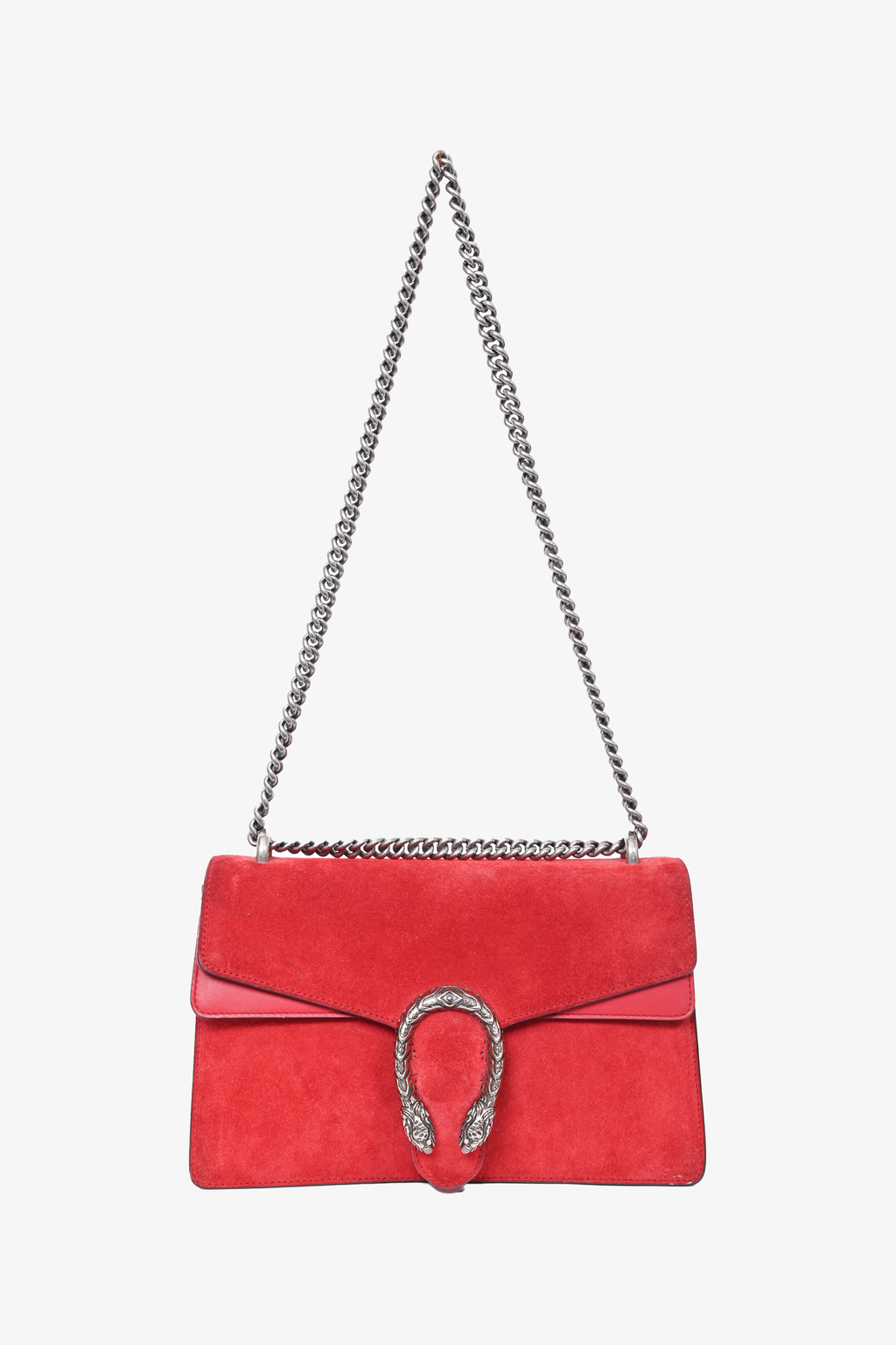 Gucci Red Suede Medium Dionysus Shoulder Bag
