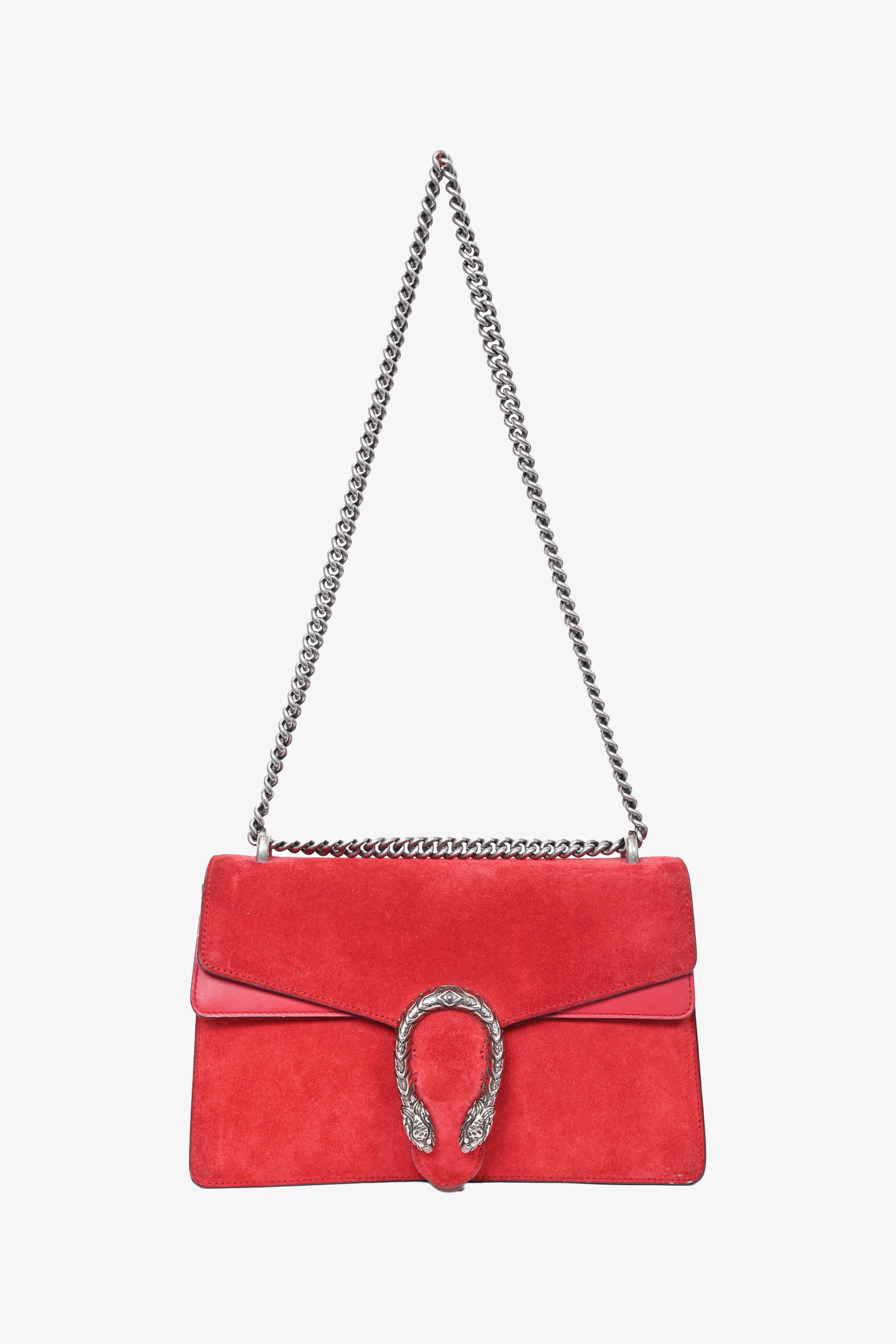 Gucci Red Suede Medium Dionysus Shoulder Bag