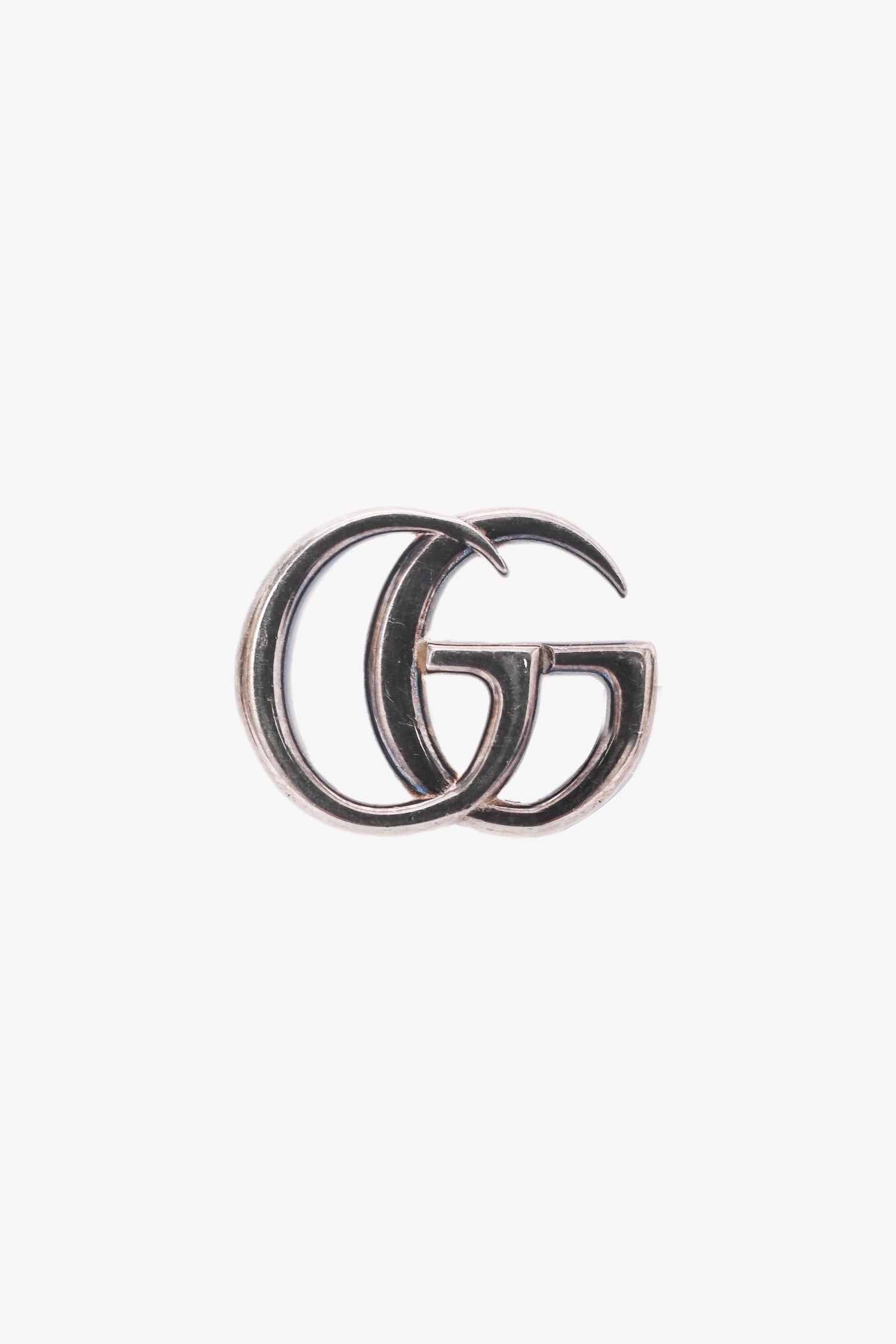 Gucci Sterling Silver GG + Blue Topaz Flower Stud Earrings