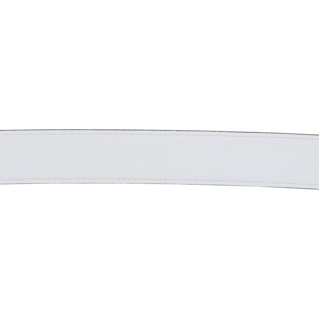 Hermes 32mm Reversible Vert de Gris/White Constance H Belt 85cm Guilloche Gold Buckle