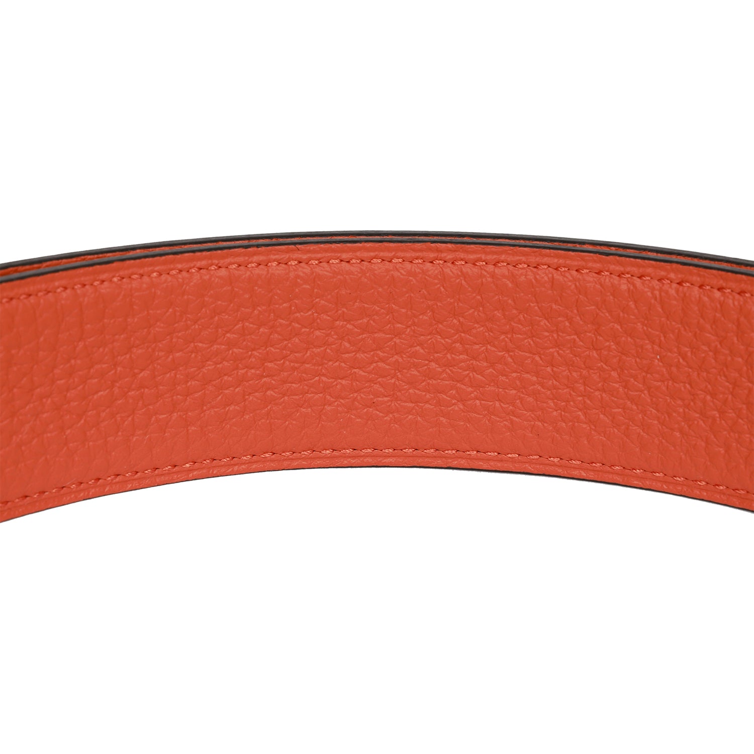 Hermes 32mm Reversible Black/Orange Constance H Belt 80cm Brushed Gold Buckle