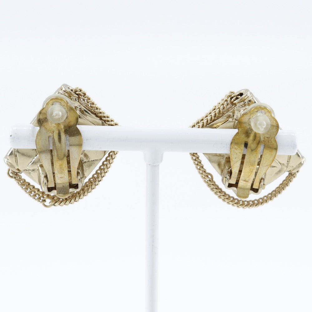 Chanel Gold Plated Matelasse Earrings