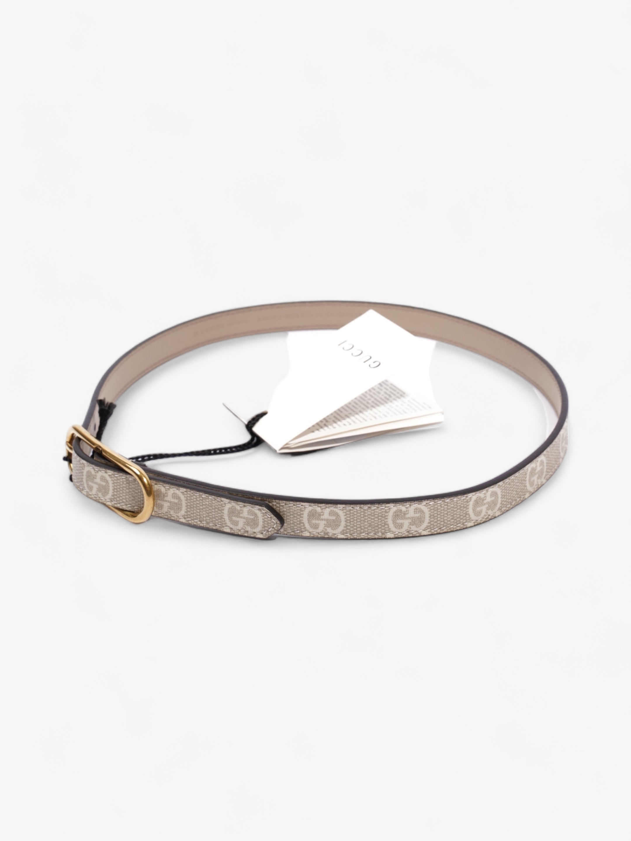 Gucci Jackie 1961 Thin Belt Beige And White GG Supreme Coated Canvas 60cm 24"