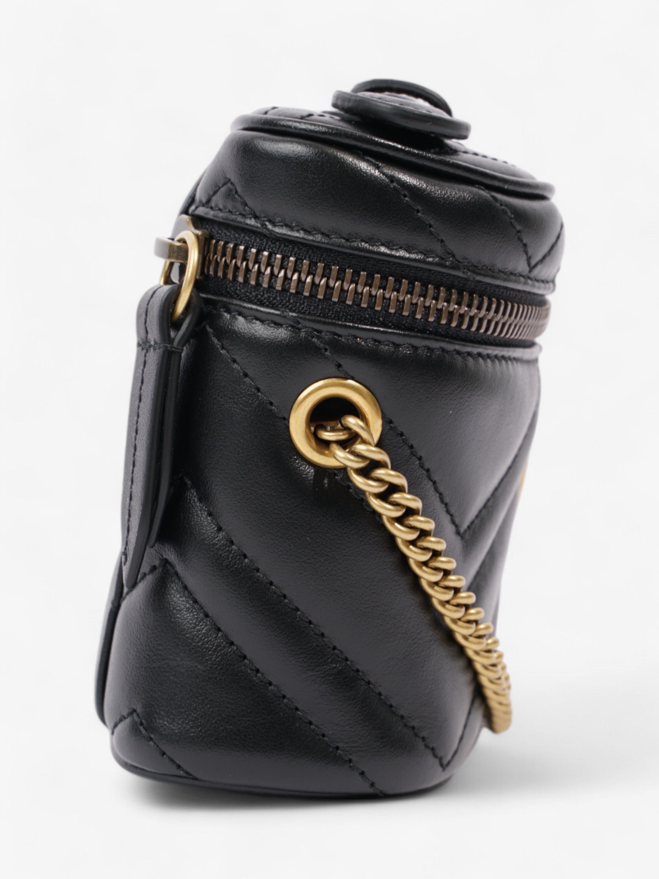 Gucci GG Marmont Vanity Black Matelasse Leather Mini