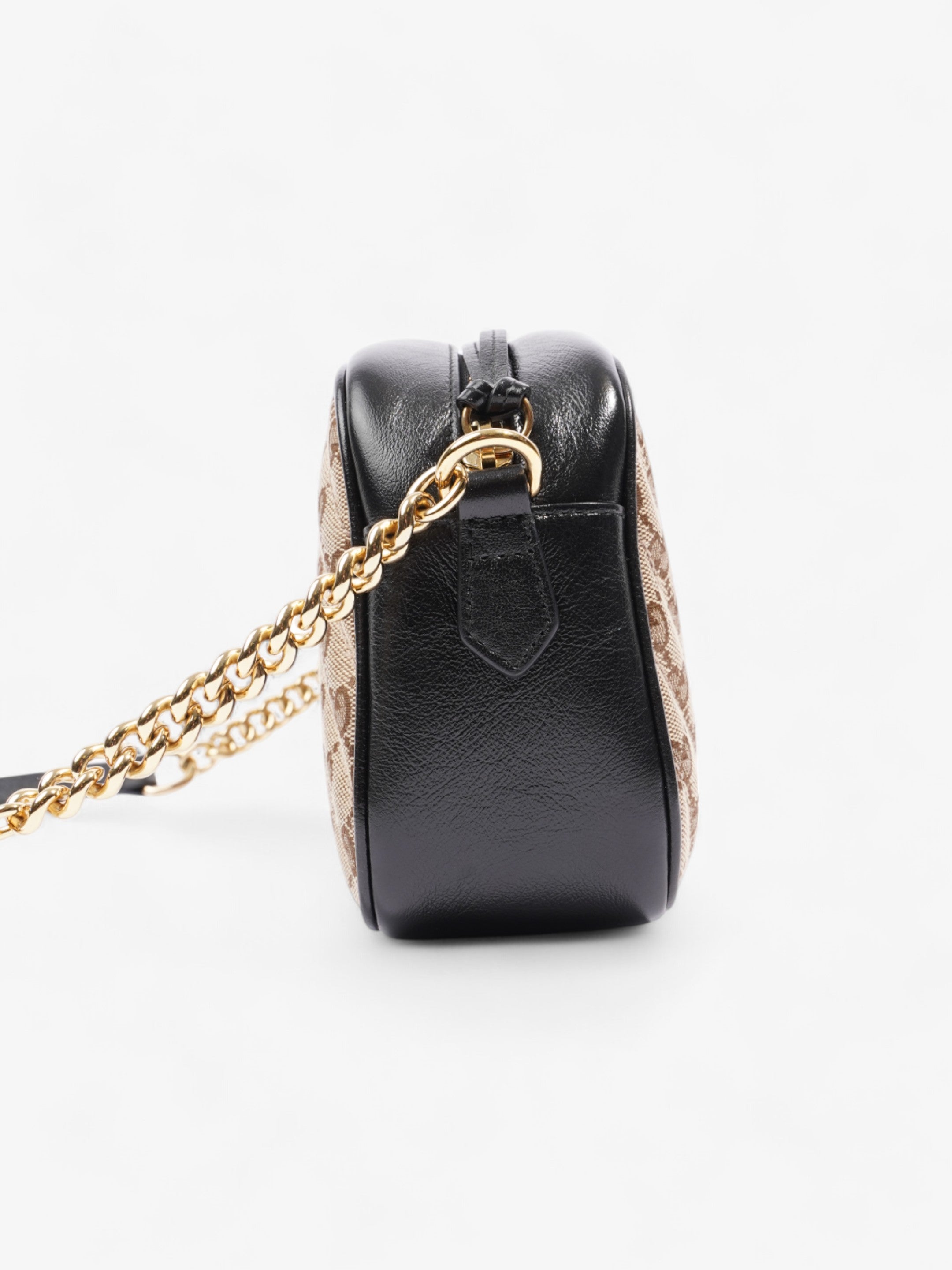 Gucci GG Marmont Zip Around GG Supreme / Black Coated Canvas Small