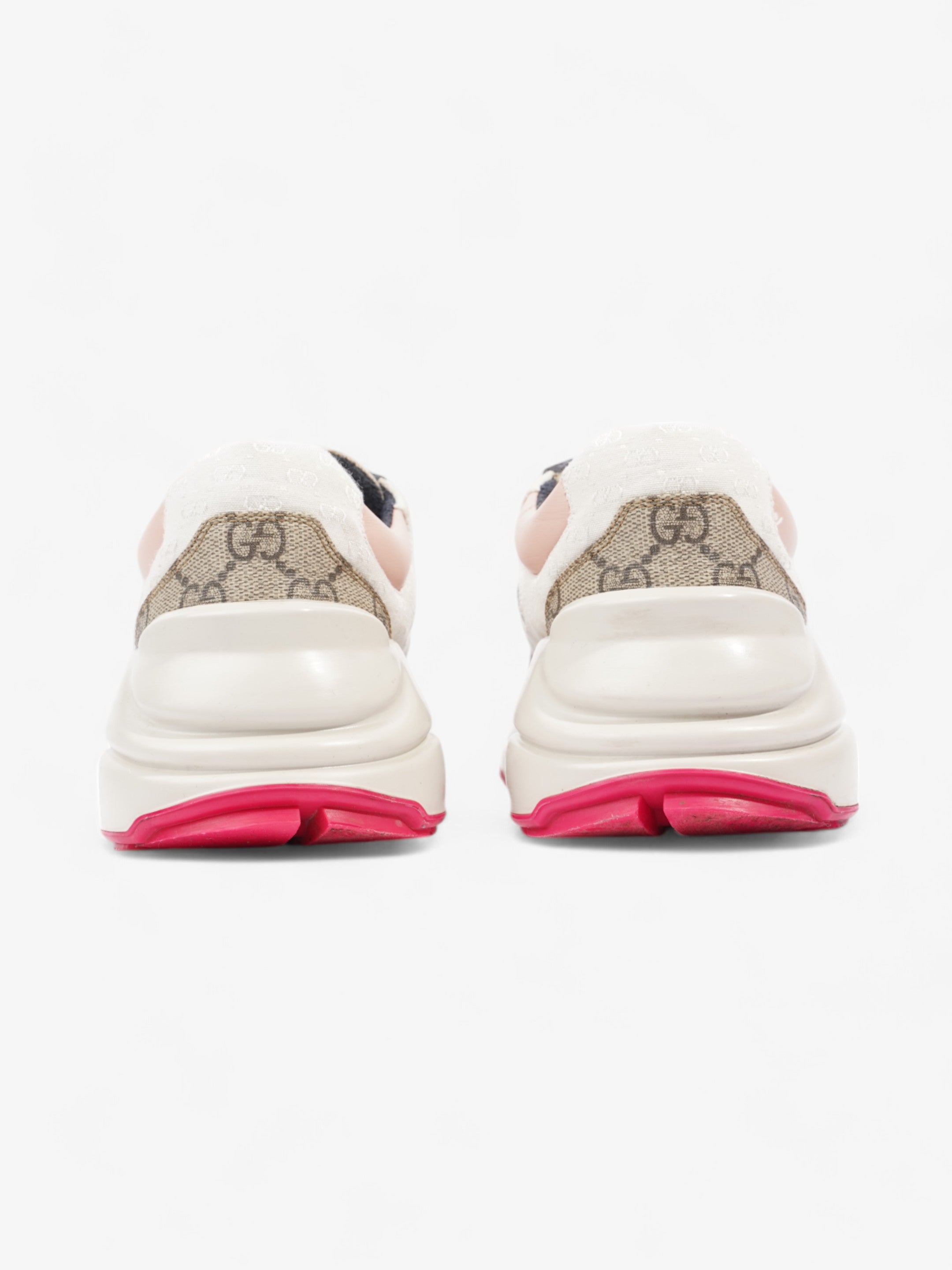 Gucci GG Rhyton Beige / White / Pink Canvas EU 37.5 UK 4.5