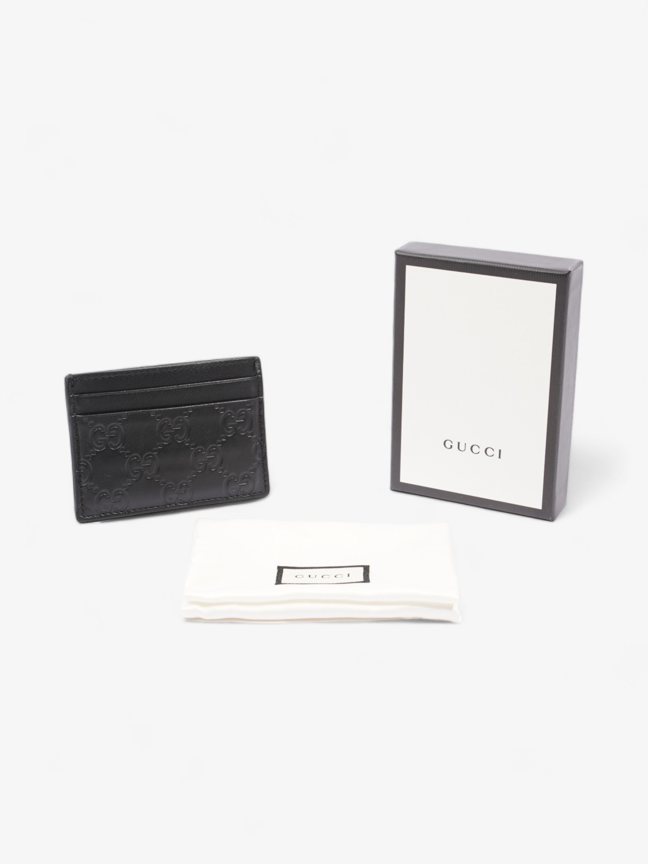 Gucci Guccissima  Holder Black Empreinte Leather