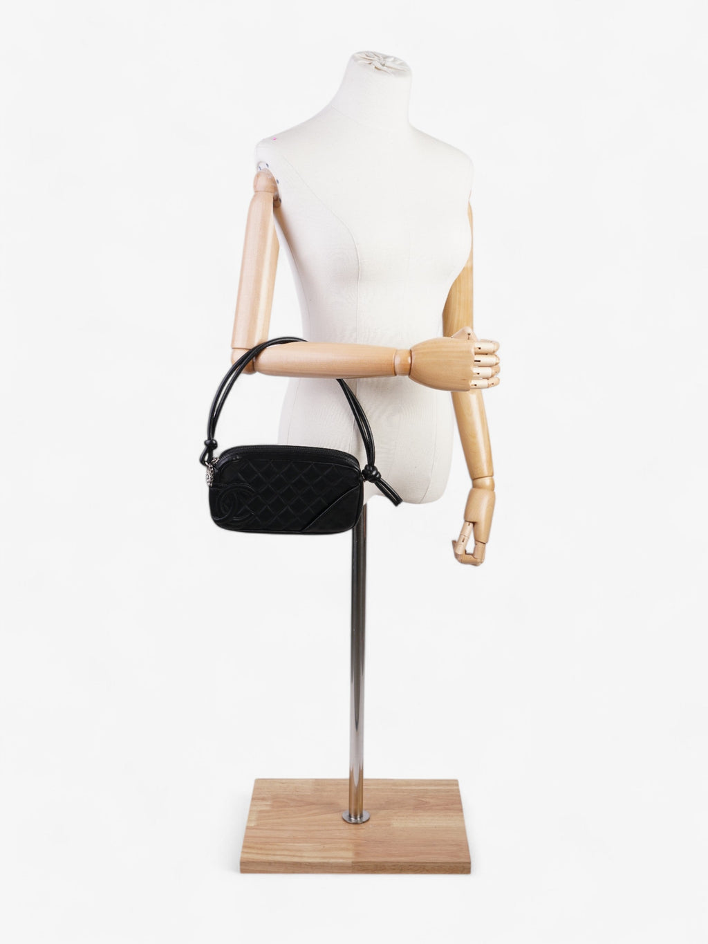 Chanel Cambon Shoulder Bag Black Lambskin Leather