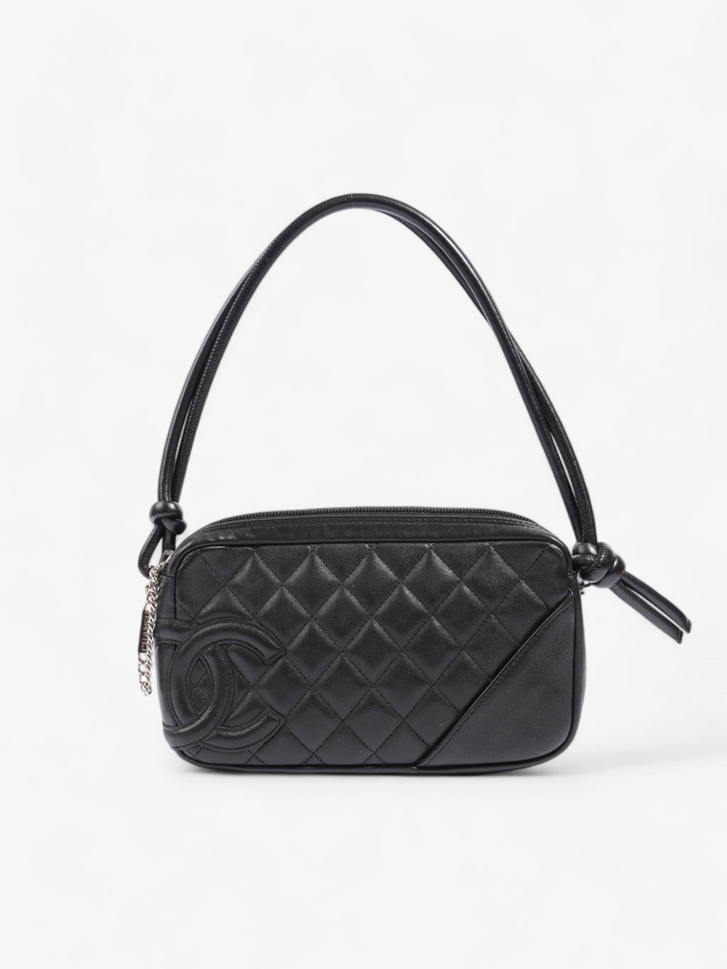 Chanel Cambon Shoulder Bag Black Lambskin Leather
