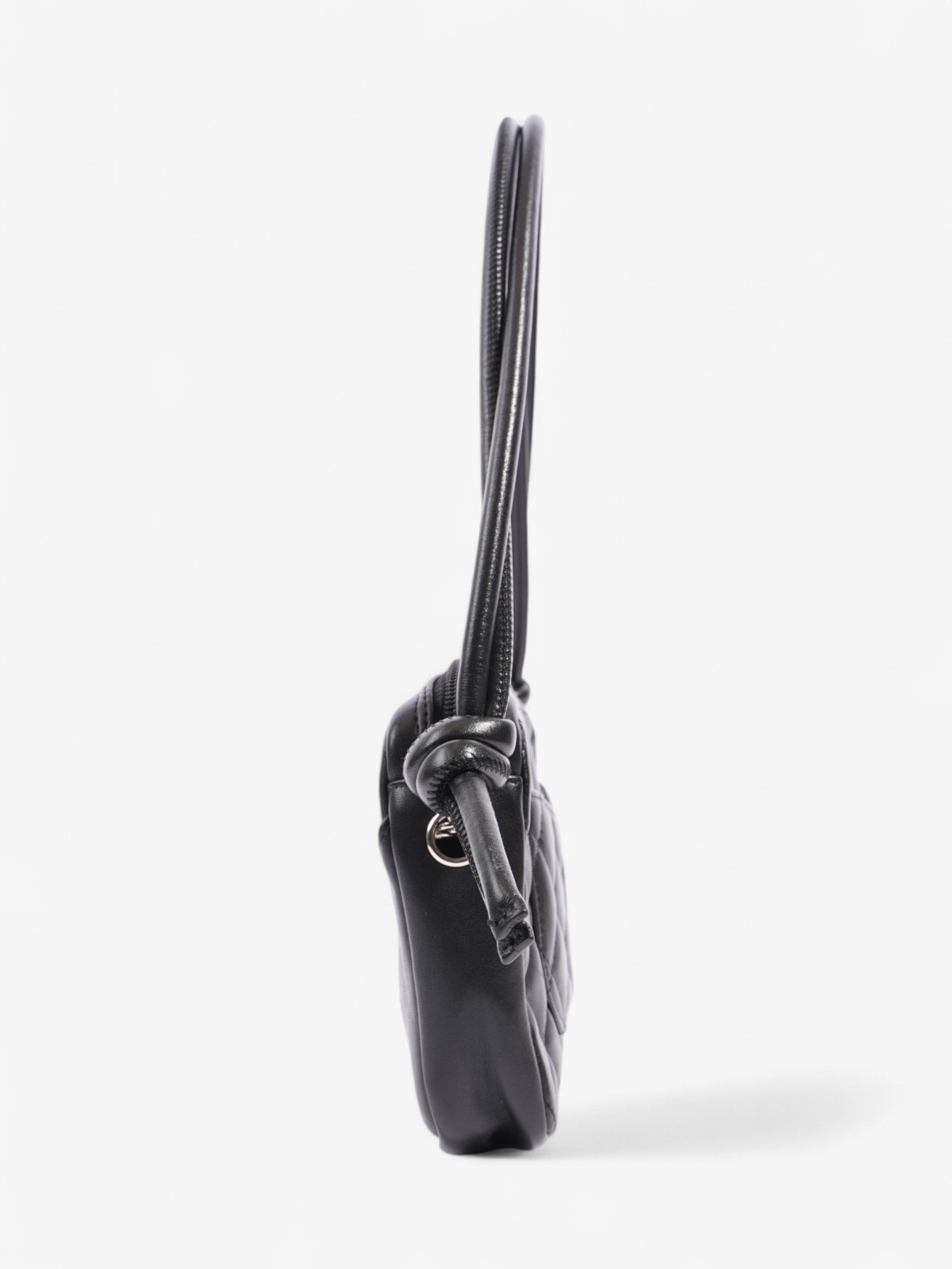 Chanel Cambon Shoulder Bag Black Lambskin Leather