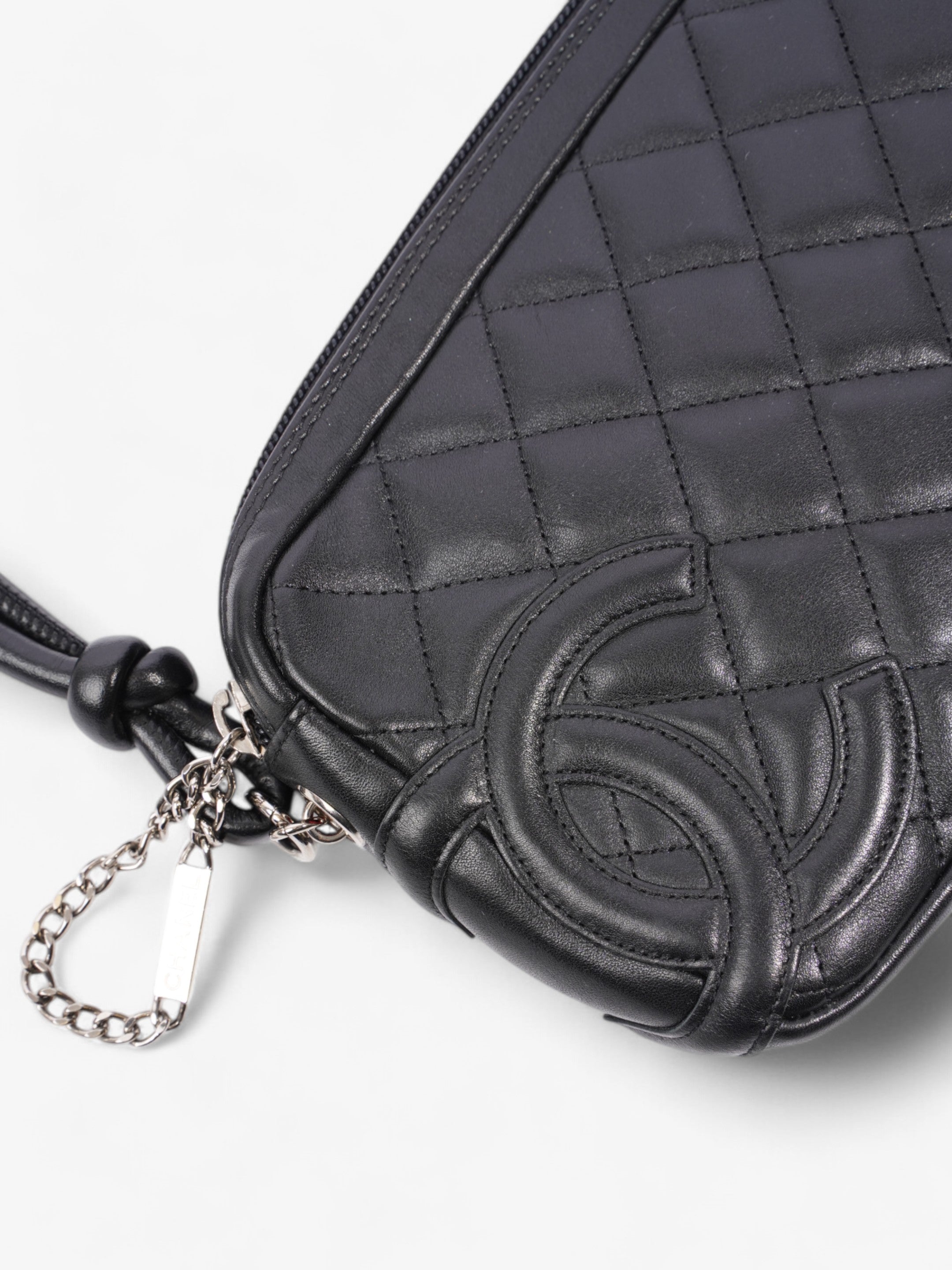 Chanel Cambon Shoulder Bag Black Lambskin Leather