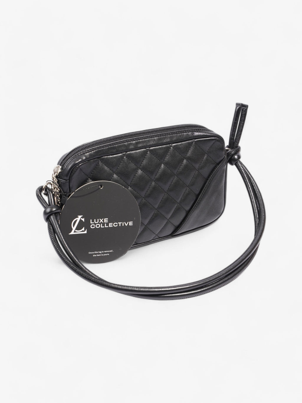 Chanel Cambon Shoulder Bag Black Lambskin Leather