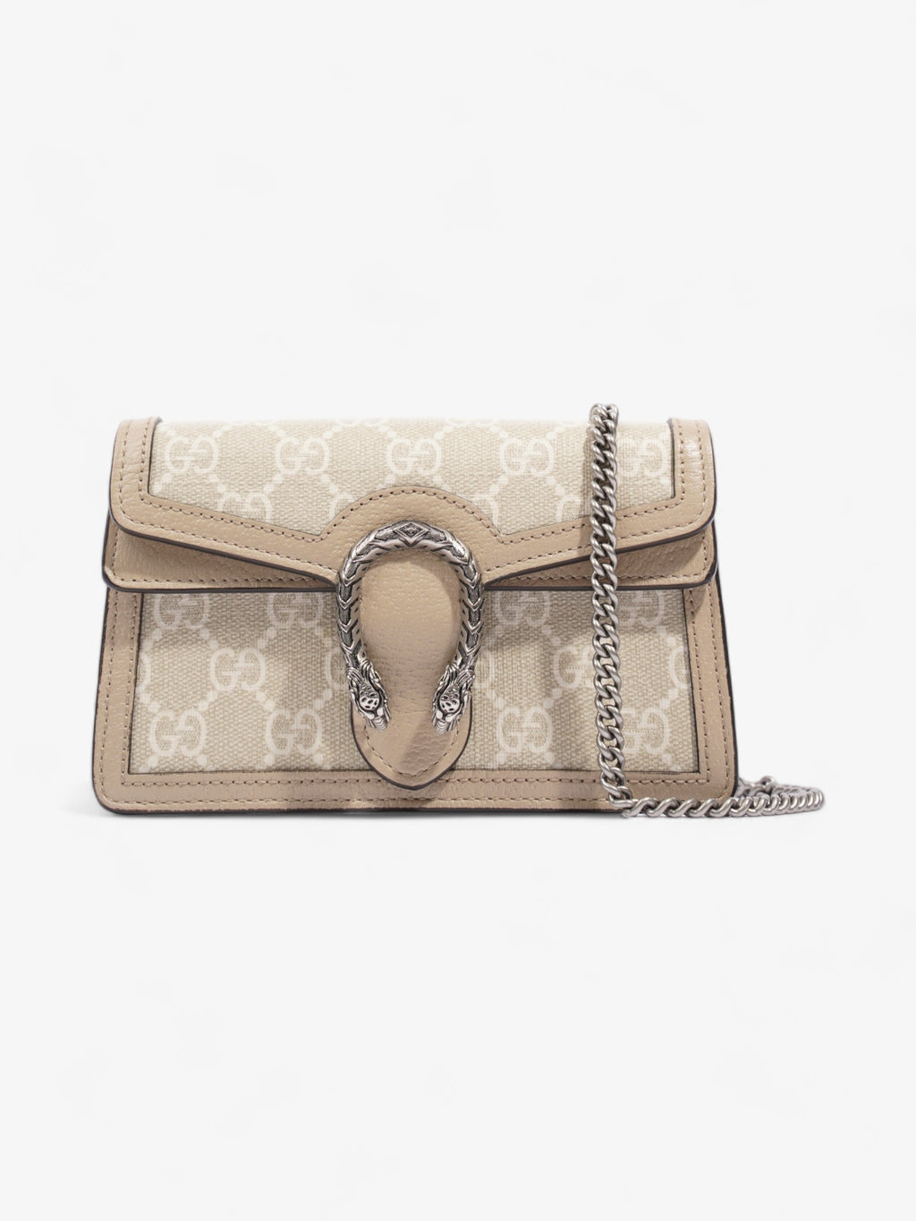 Gucci Super Mini Dionysus Beige and white GG Supreme Coated Canvas