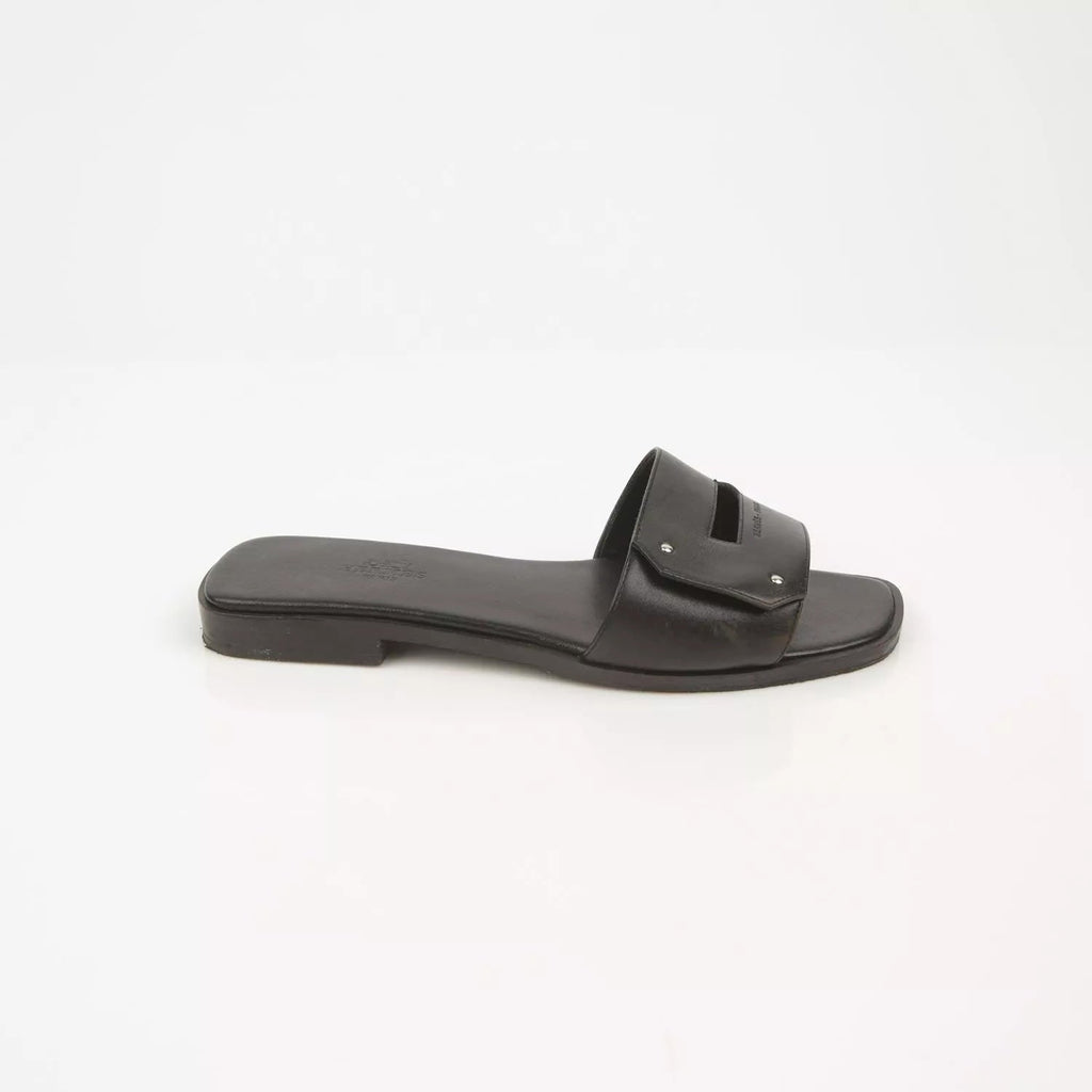HERMÈS CALFSKIN LEATHER VIEW MULES