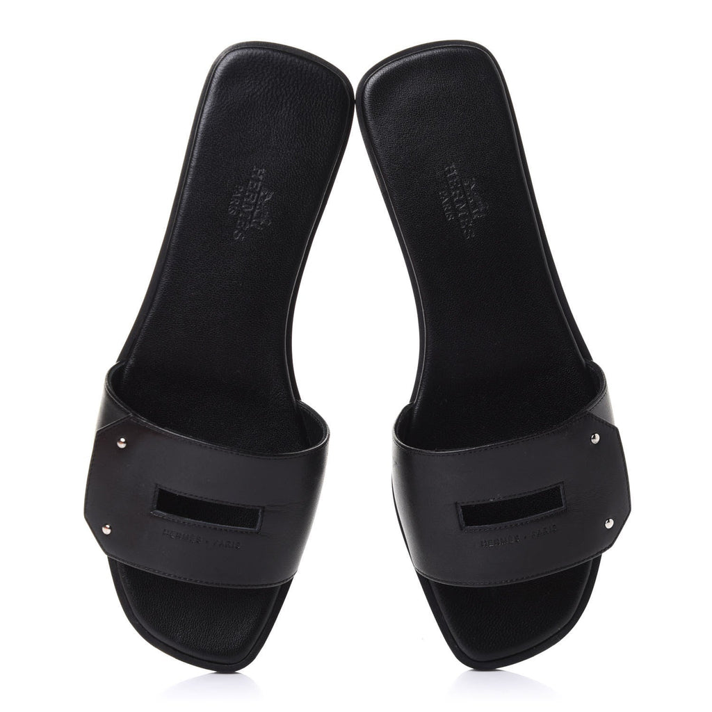HERMÈS CALFSKIN LEATHER VIEW MULES