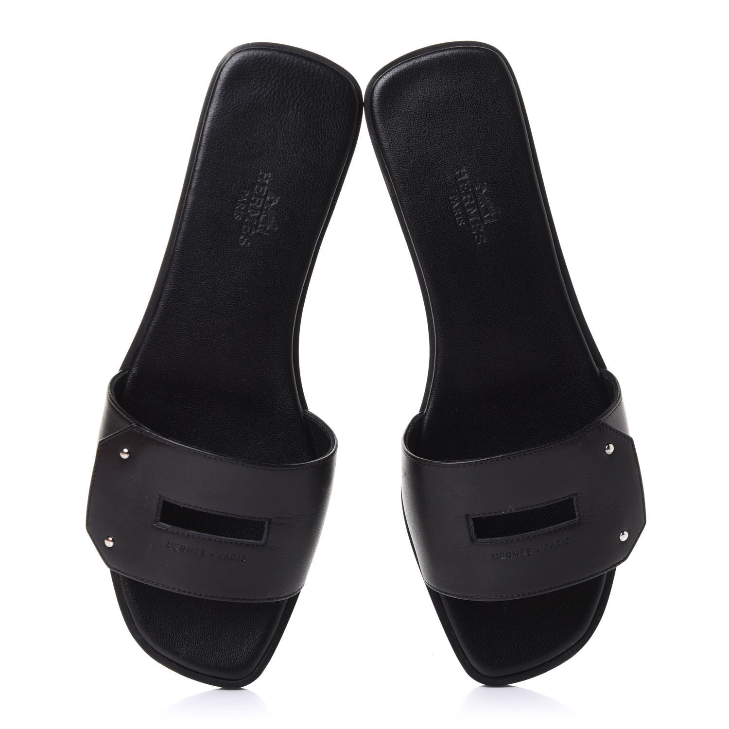 HERMÈS CALFSKIN LEATHER VIEW MULES