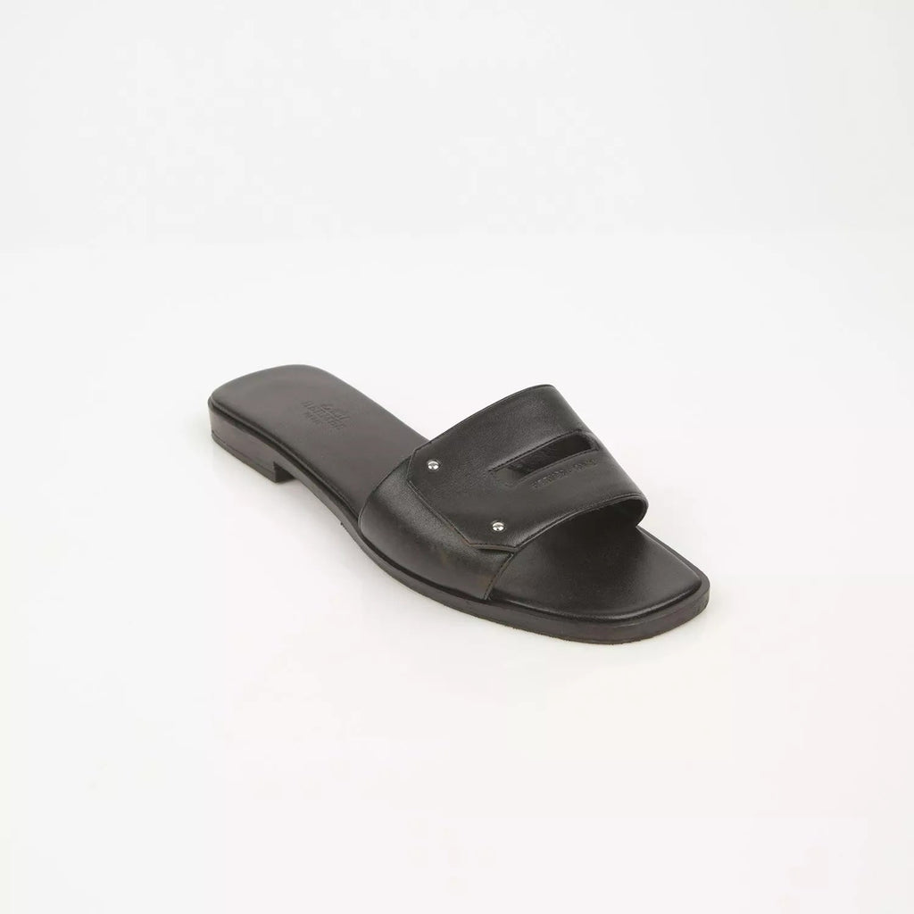 HERMÈS CALFSKIN LEATHER VIEW MULES