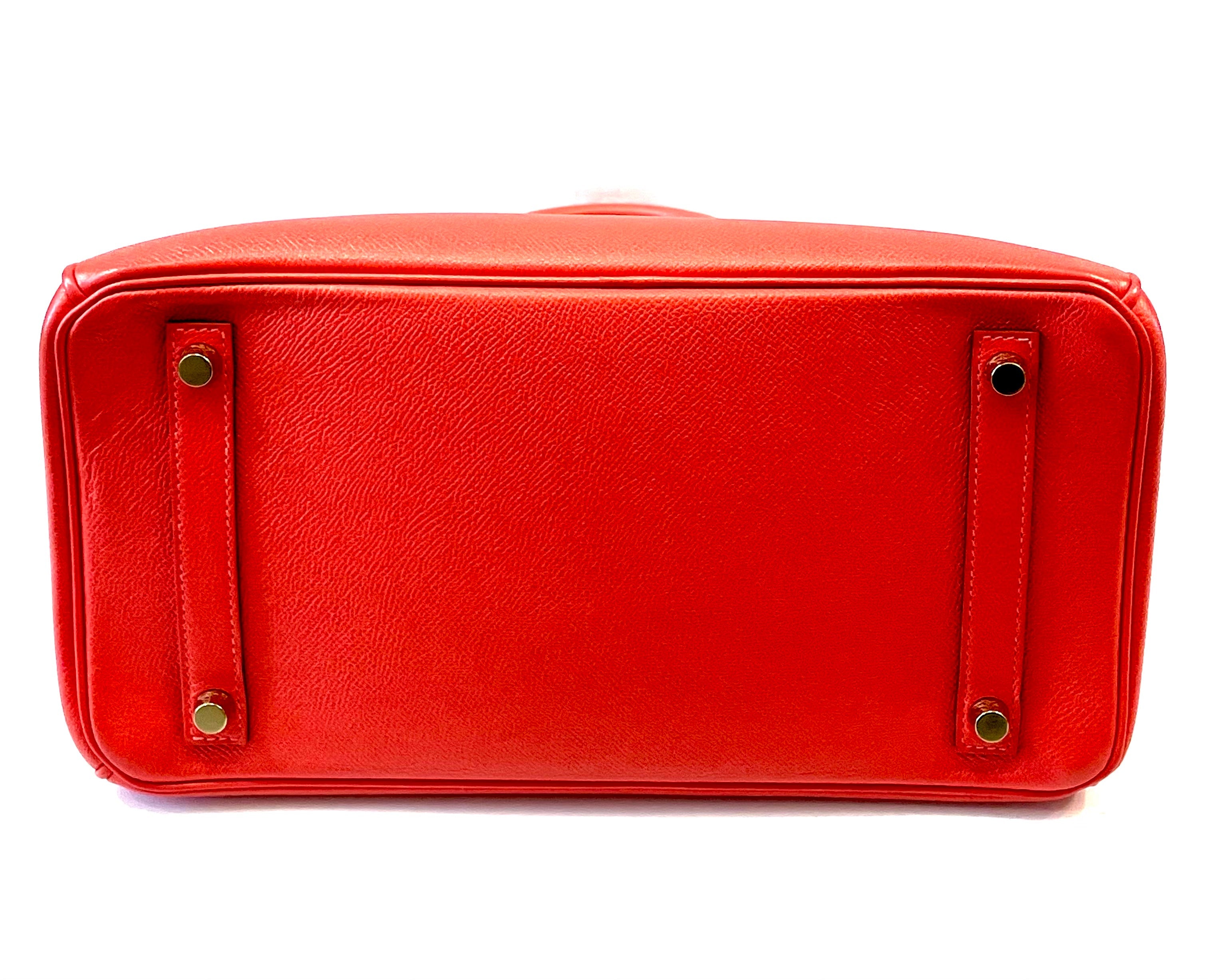 HERMÈS BIRKIN 30 ROUGE CASAQUE EPSOM LEATHER GOLD HARDWARE