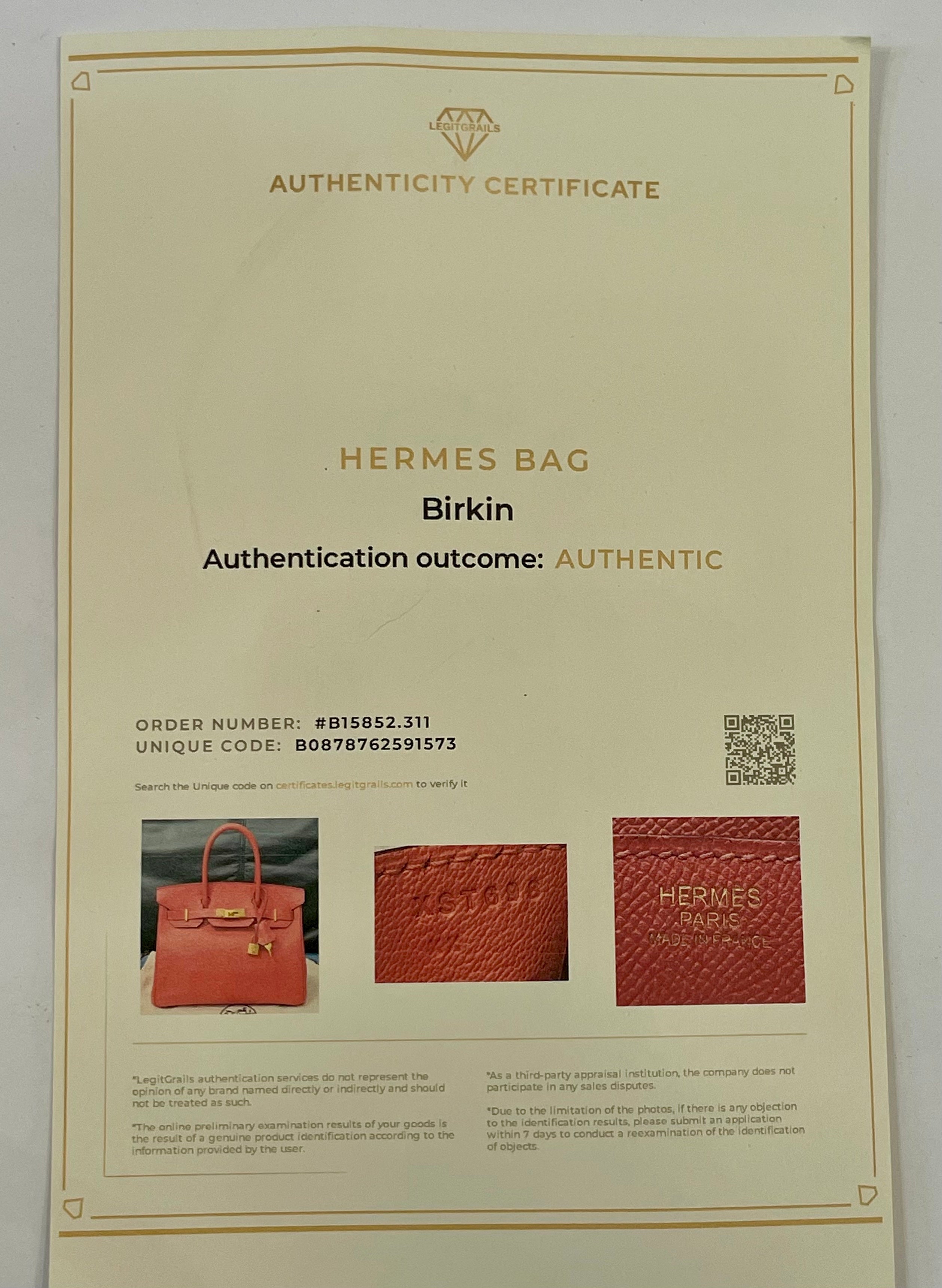 HERMÈS BIRKIN 30 ROUGE CASAQUE EPSOM LEATHER GOLD HARDWARE