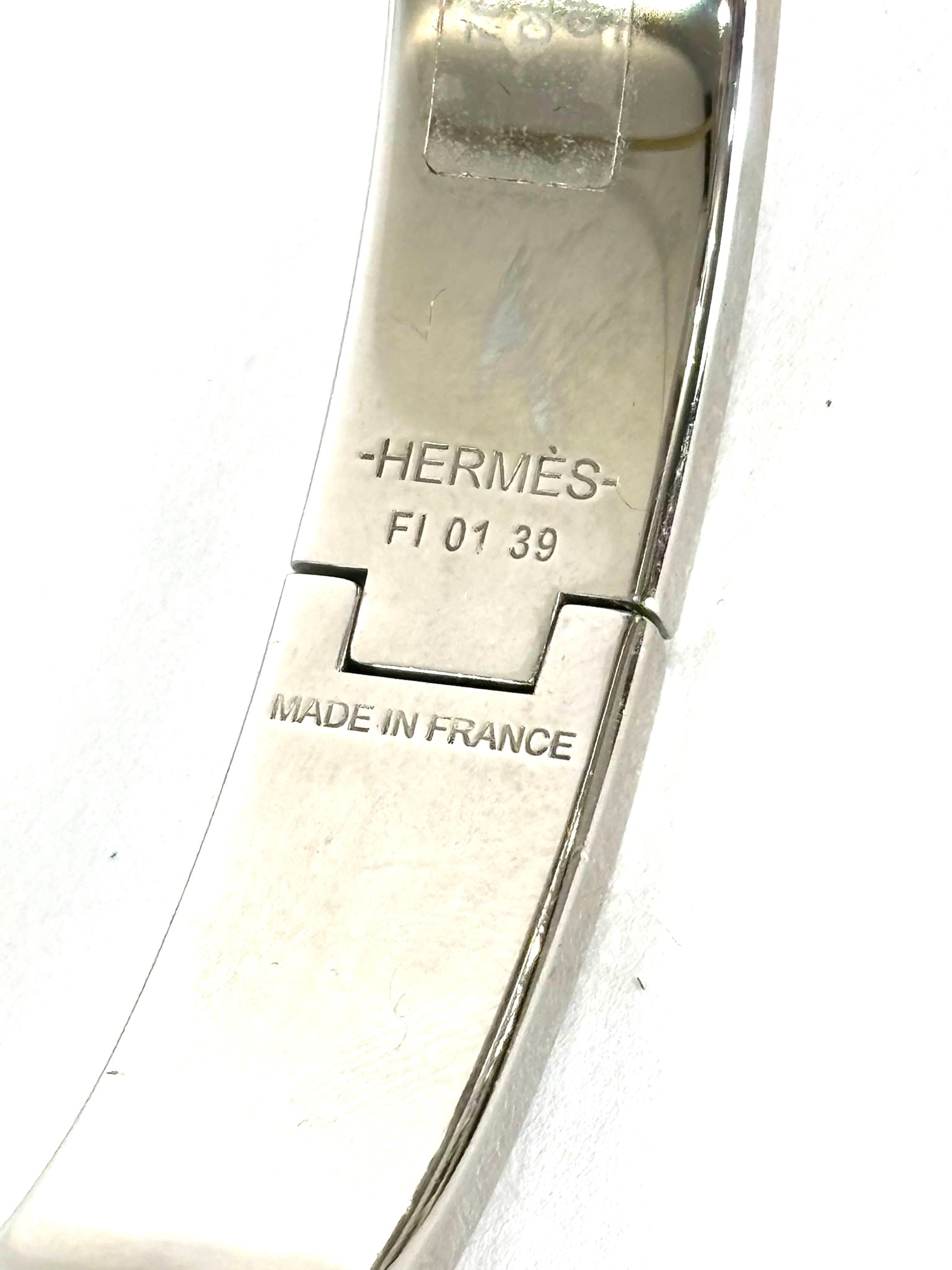 HERMÈS CLIC CLAC H ENAMEL PALLADIUM PLATED BRACELET PM