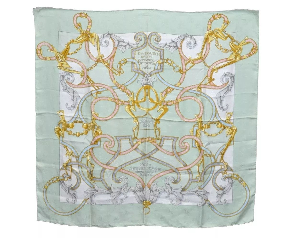 HERMÈS CARRE 90 L'INSTRUCTION DU ROY SILK SCARF
