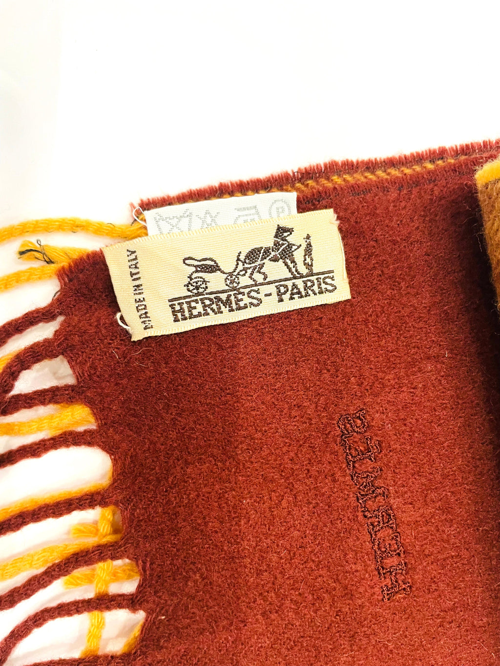 HERMÈS CASHMERE FRINGE SCARF