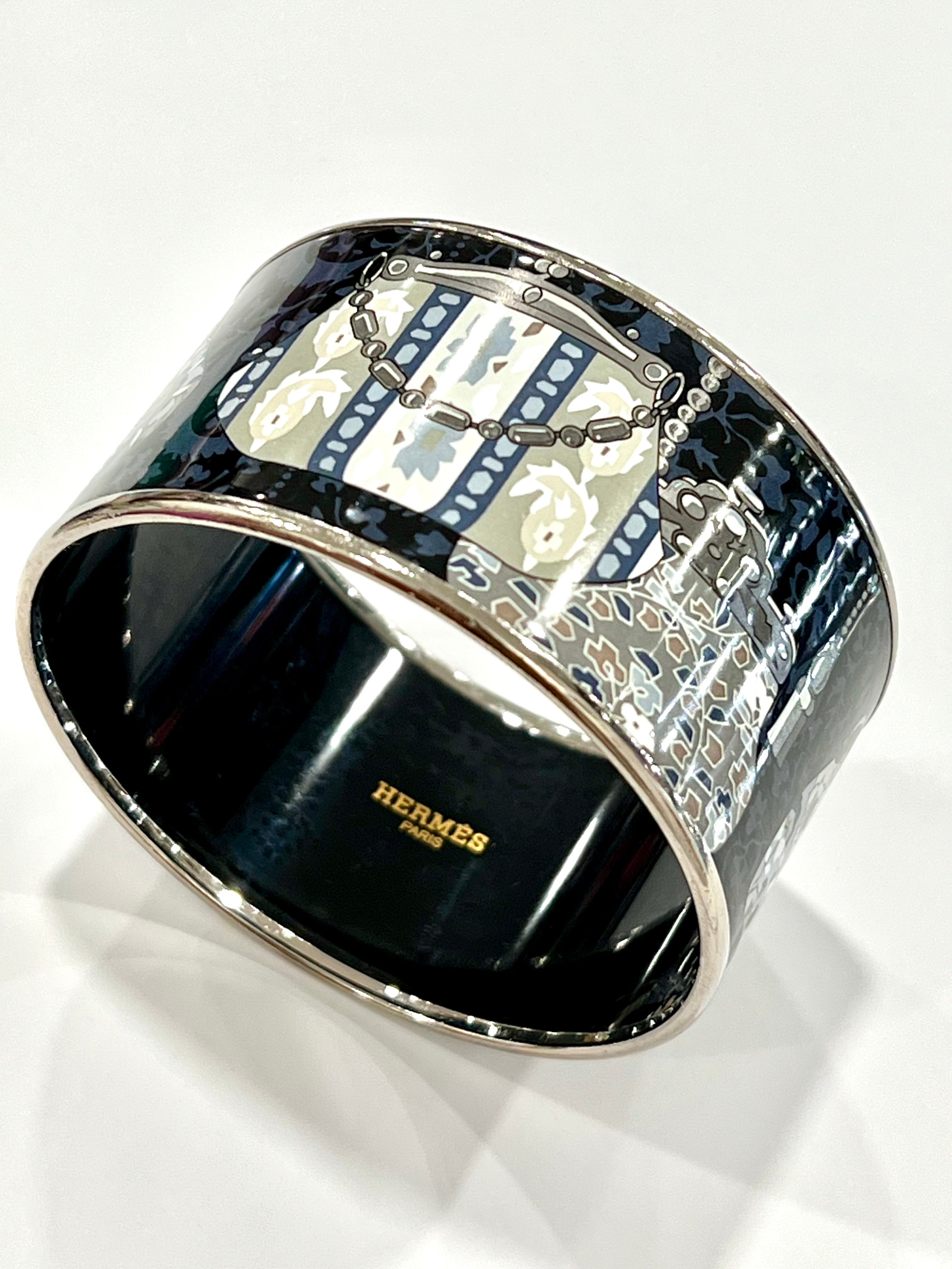 HERMÈS ENAMEL CACHEMIRE DE TAMARA EXTRA WIDE BRACELET