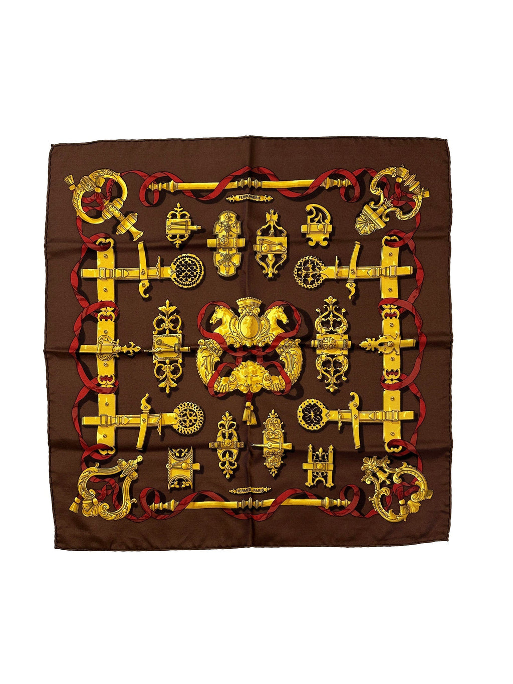 HERMÈS FERRONNERIE SILK SCARF