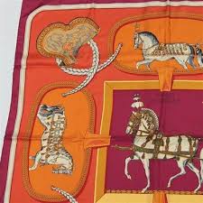 HERMÈS GRAND APPARAT BY JACQUES EUDEL EQUESTRIAN SILK SCARF