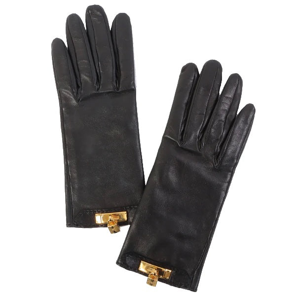 HERMÈS KELLY CONSTANCE LAMBSKIN LEATHER CHARM GLOVES