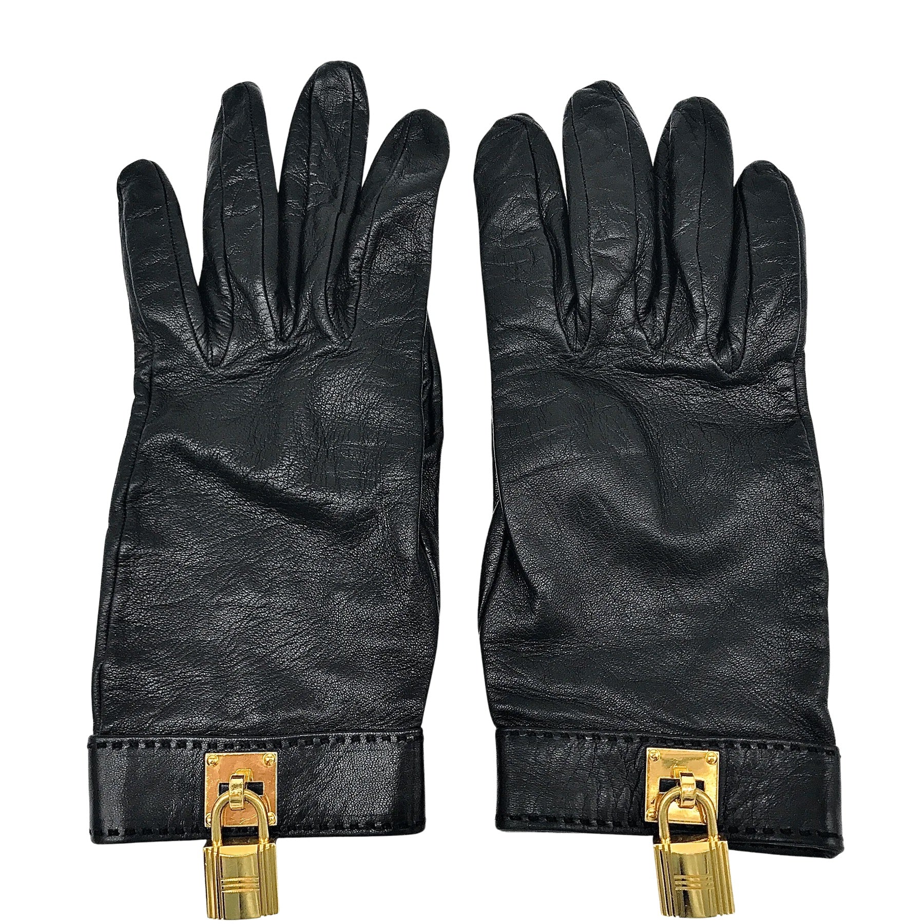 HERMÈS KELLY CONSTANCE LAMBSKIN LEATHER CHARM GLOVES