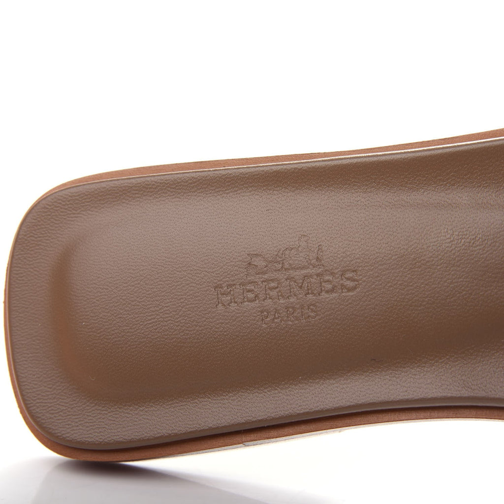 HERMÈS ORAN DENIM LEATHER MULES SANDALS