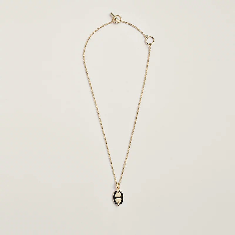 HERMÈS MINI MAILLON GOLD PLATED PENDANT NECKLACE