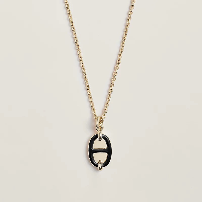 HERMÈS MINI MAILLON GOLD PLATED PENDANT NECKLACE
