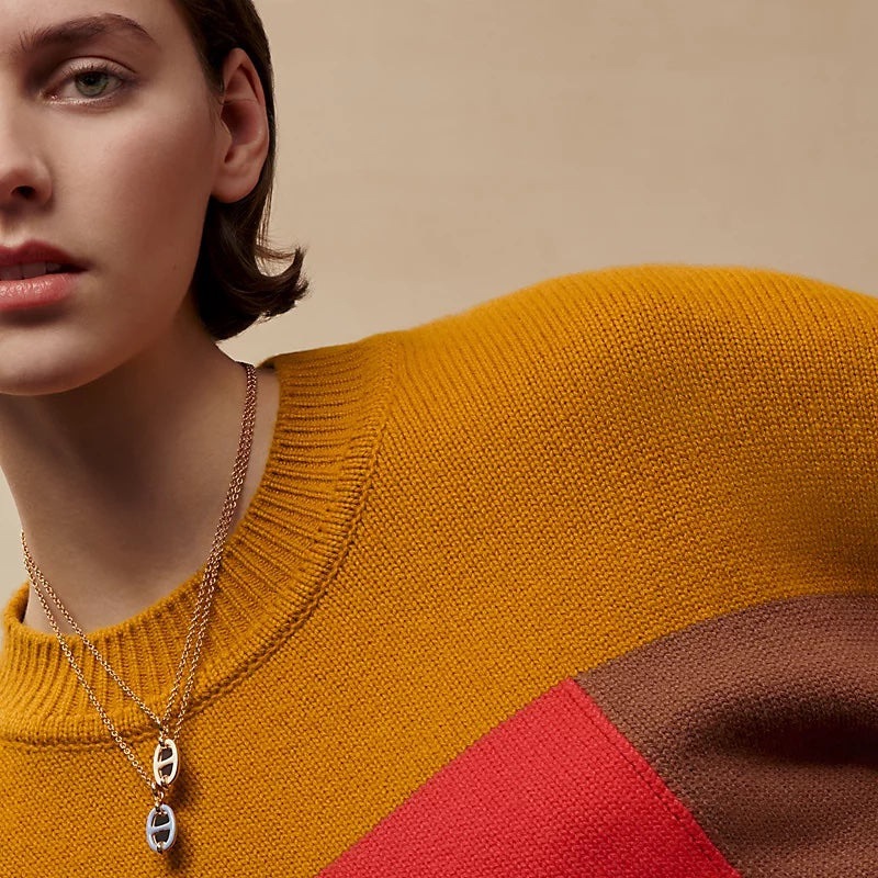 HERMÈS MINI MAILLON GOLD PLATED PENDANT NECKLACE