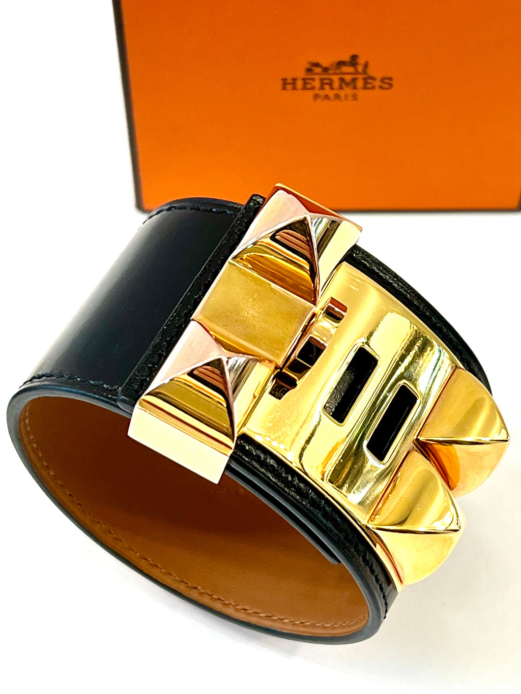 HERMÈS COLLIER DE CHIEN LEATHER BRACELET