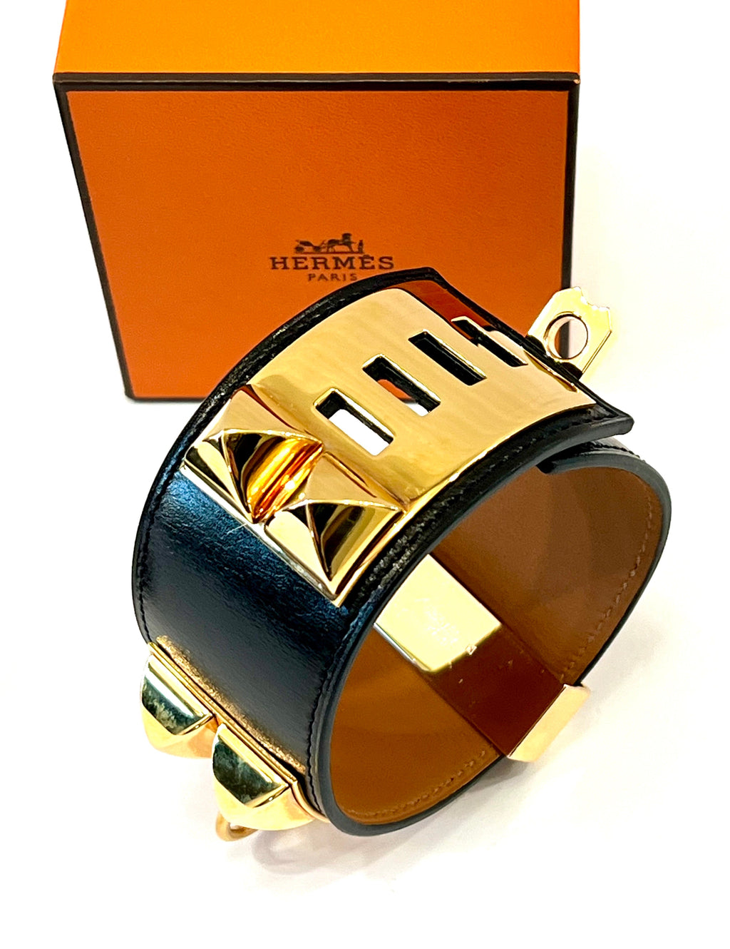 HERMÈS COLLIER DE CHIEN LEATHER BRACELET