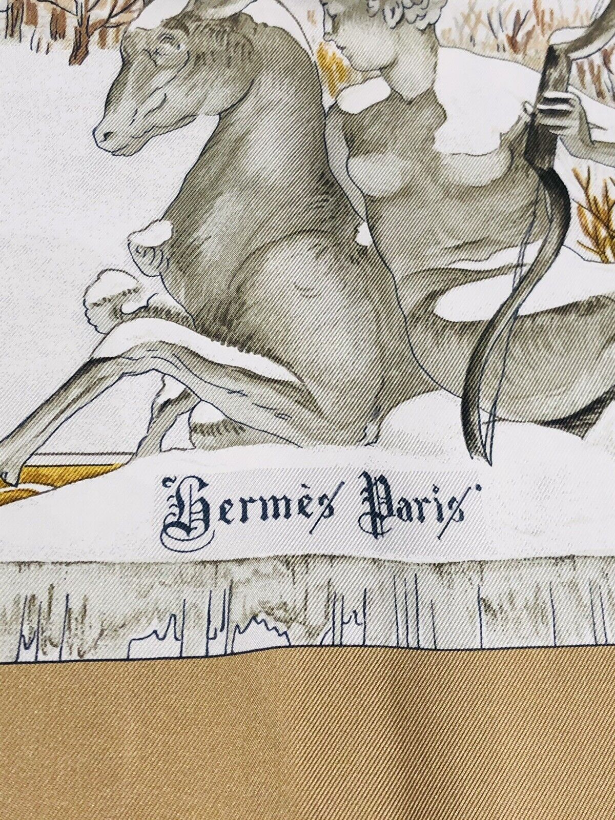 HERMÈS PARIS L'HIVER LEDOUX SILK SCARF