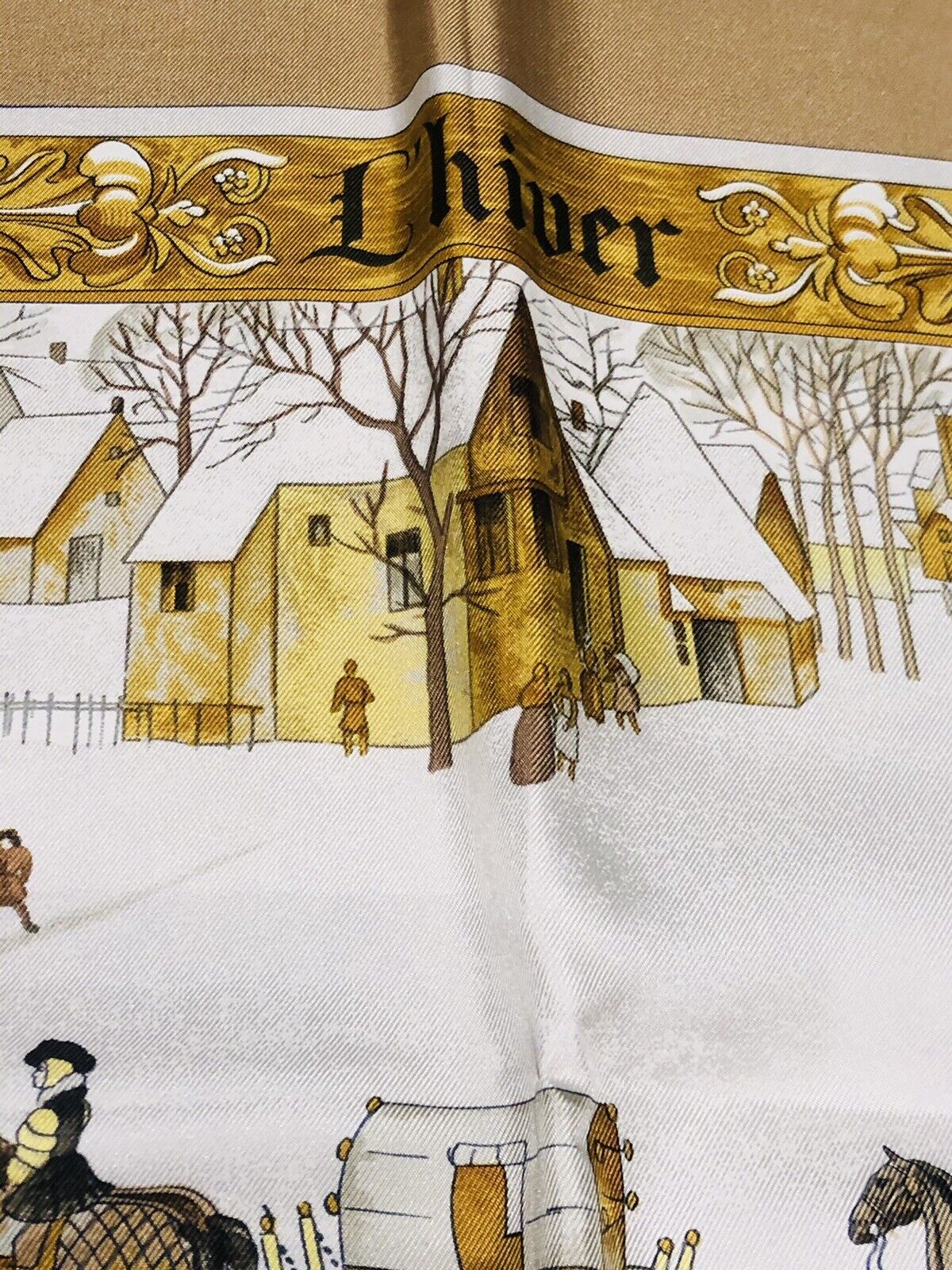 HERMÈS PARIS L'HIVER LEDOUX SILK SCARF