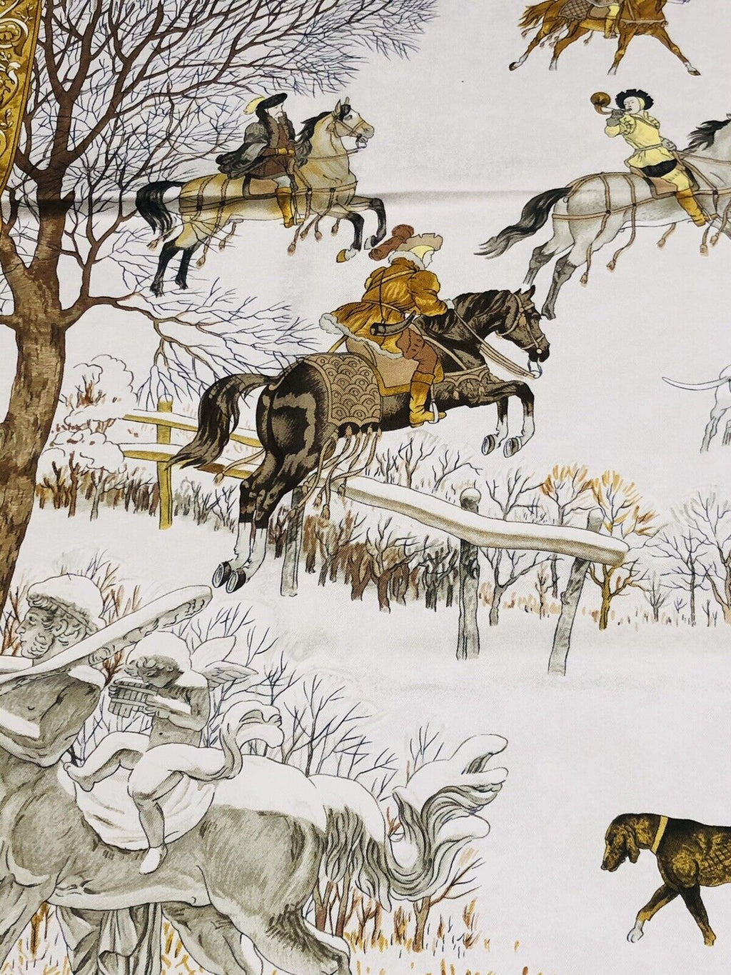 HERMÈS PARIS L'HIVER LEDOUX SILK SCARF