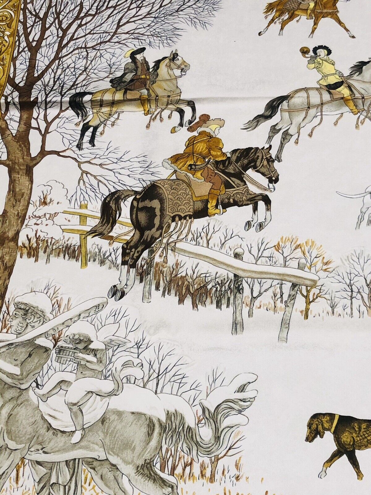 HERMÈS PARIS L'HIVER LEDOUX SILK SCARF