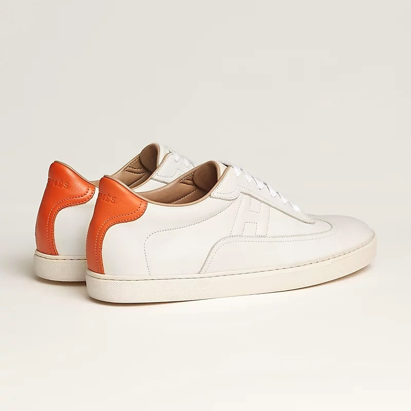 HERMÈS QUICKER CALFSKIN LEATHER MEN'S SNEAKERS